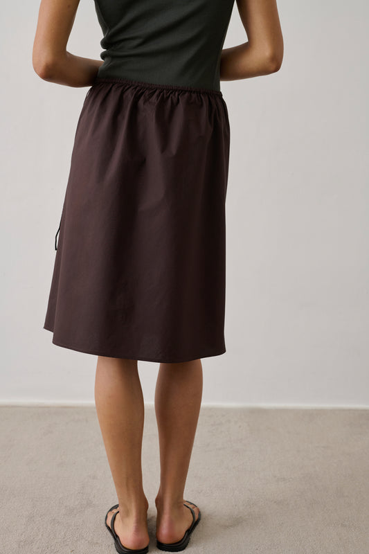 Jupe Houna - Marron Foncé - Coton - Femme