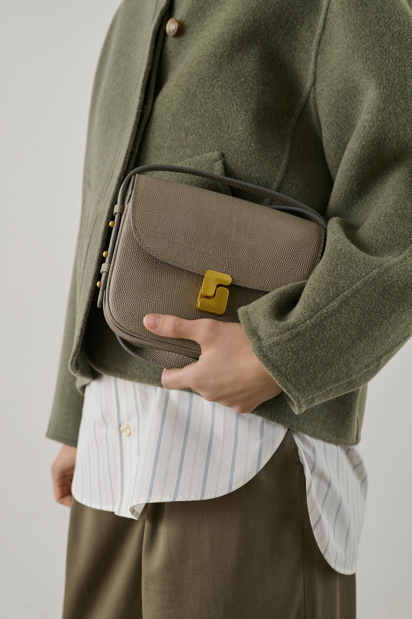 Sac Bellissima Mini - Gris - Cuir - Femme