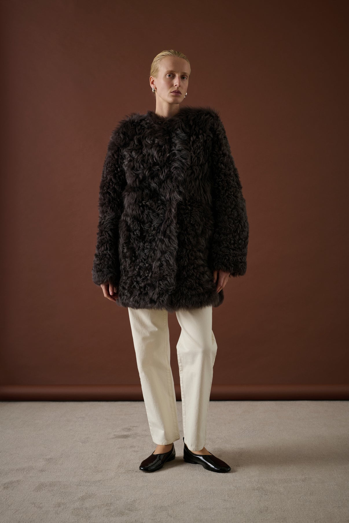 Manteau Sven - Marron Foncé - Cuir - Femme vue 1