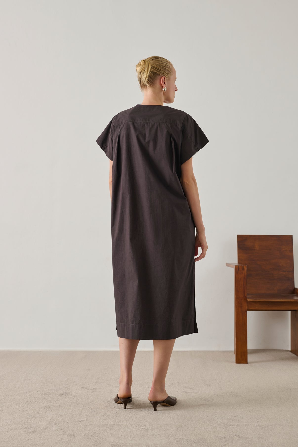 Robe Ianni - Charbon - Coton - Femme vue 3